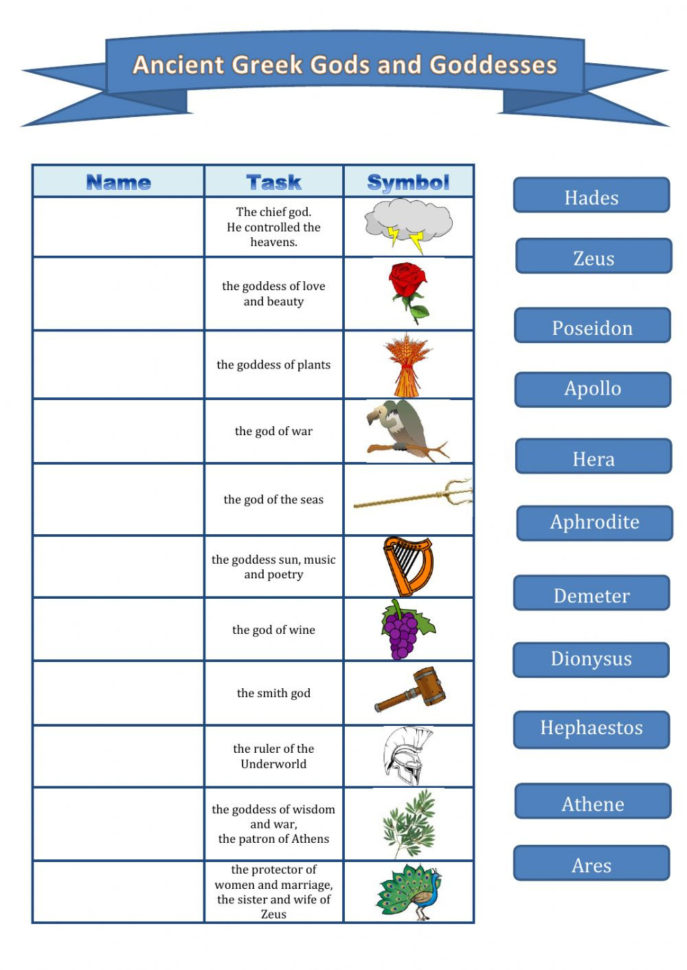 Greek Mythology Worksheets Pdf — db-excel.com