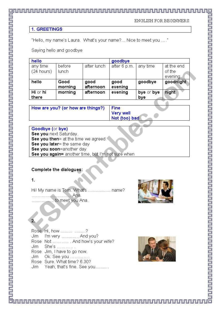 Esl Worksheets For Adults — db-excel.com