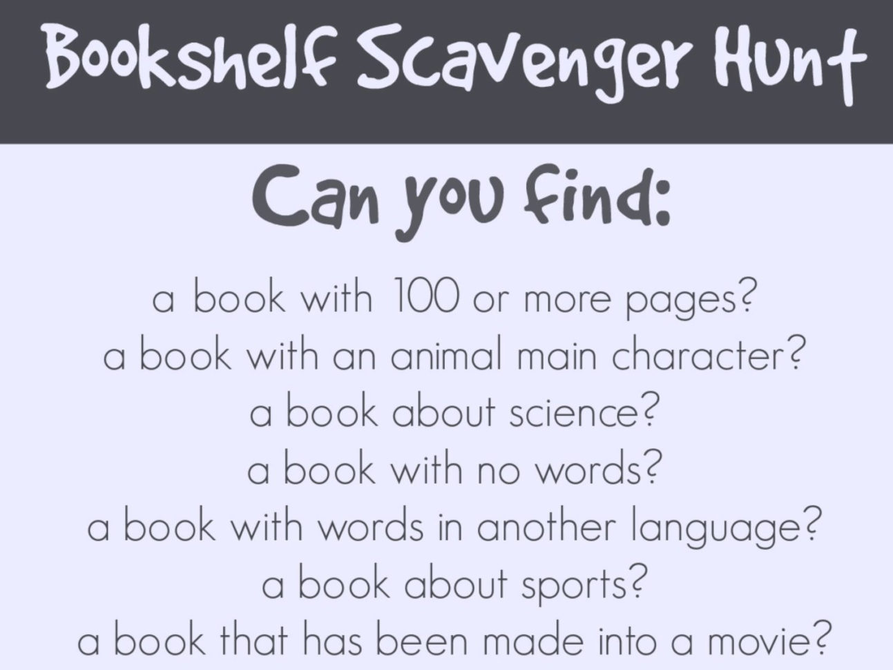 Grocery Store Scavenger Hunt Worksheet
