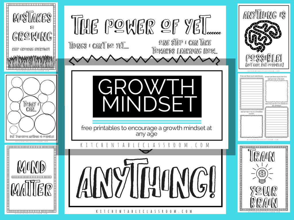 Growth Mindset Printables And Coloring Sheets For Kids