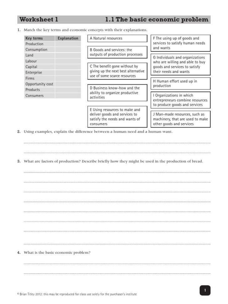Guided Reading Activity 2 1 Economic Systems Worksheet