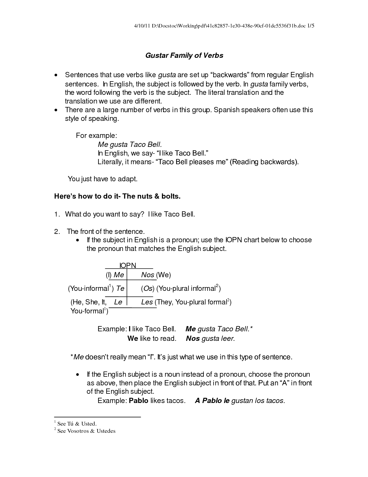 Gustar Worksheets  Free Worksheets Library  Download And Print