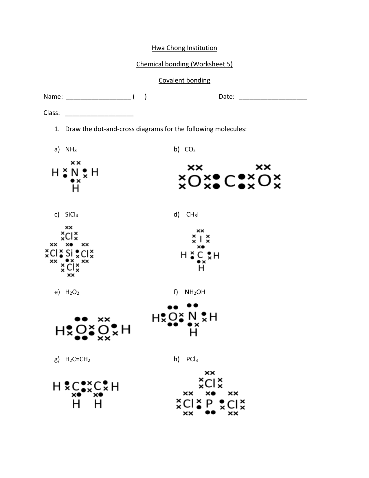 Covalent Bonding Worksheet Db excel