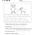 Halloween Reading Comprehension Worksheet  Free Kindergarten