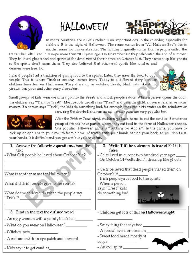 Halloween Short History  Esl Worksheetdiana Cárdenas