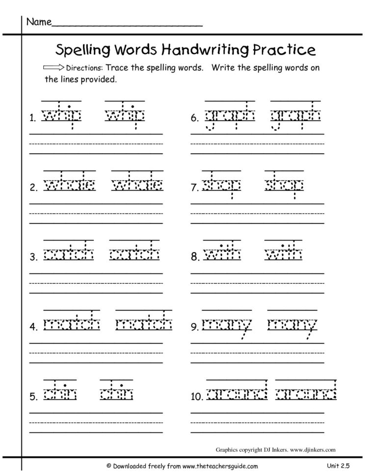 Handwriting Paper 2Nd Grade  Floss Papers