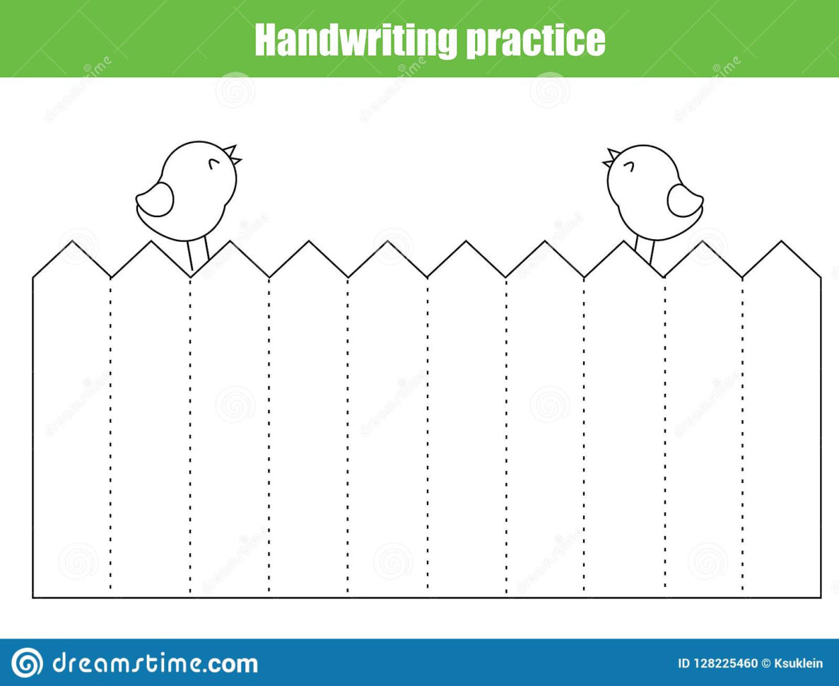 Handwriting Practice Sheet Educational Children Game Handwriting Practice Sheet Educational Children Game