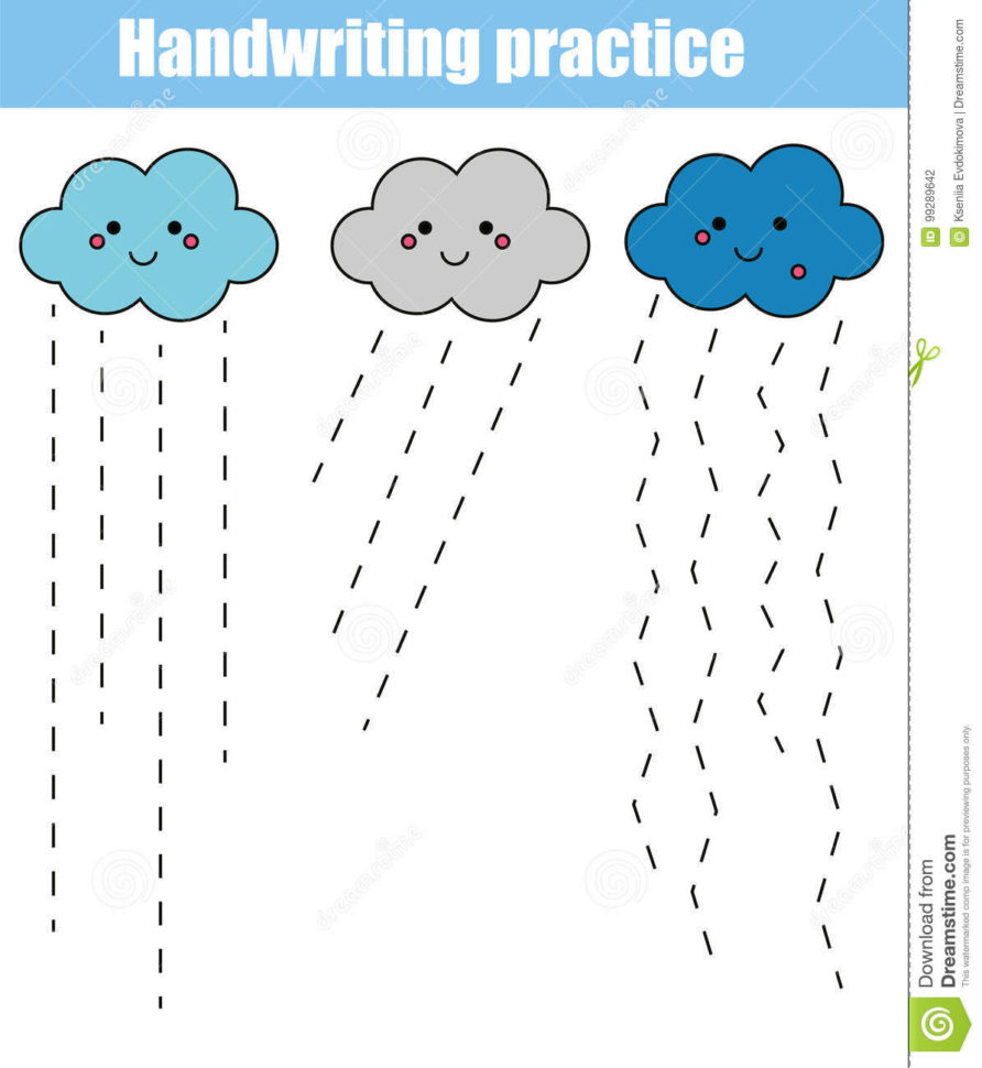 Handwriting Practice Sheet Educational Children Game