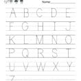 Handwriting Practice Worksheet  Free Kindergarten English