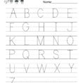 Handwriting Practice Worksheet  Free Kindergarten English Worksheet