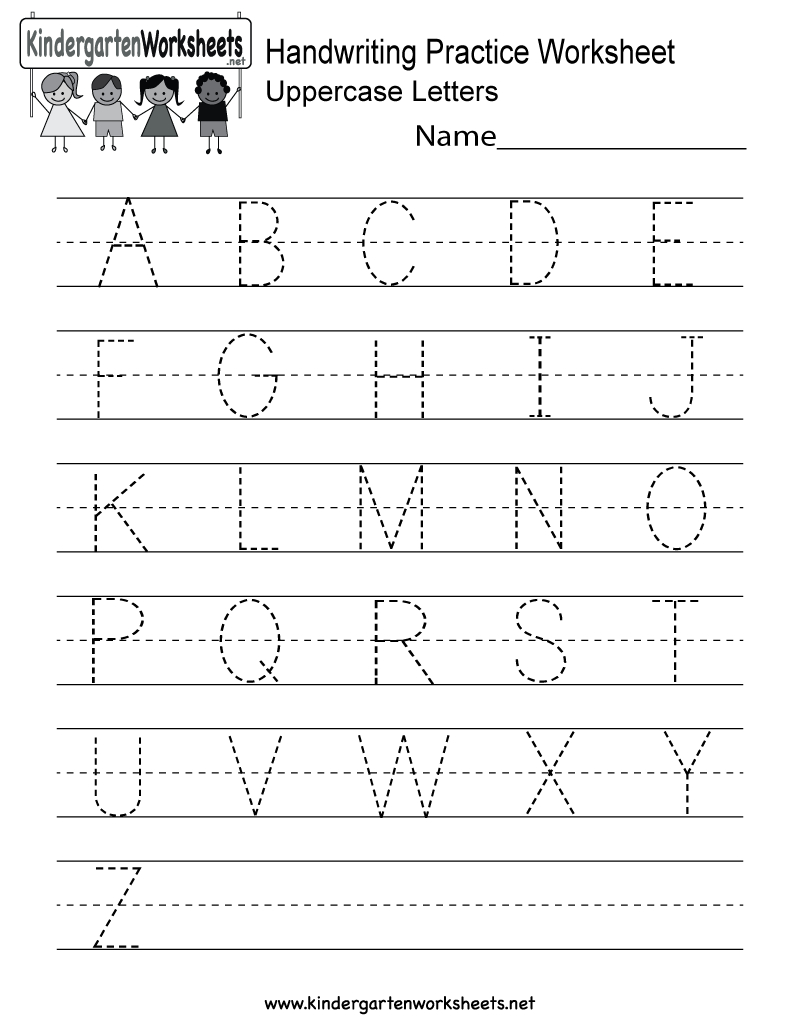 Handwriting Practice Worksheet  Free Kindergarten English Worksheet