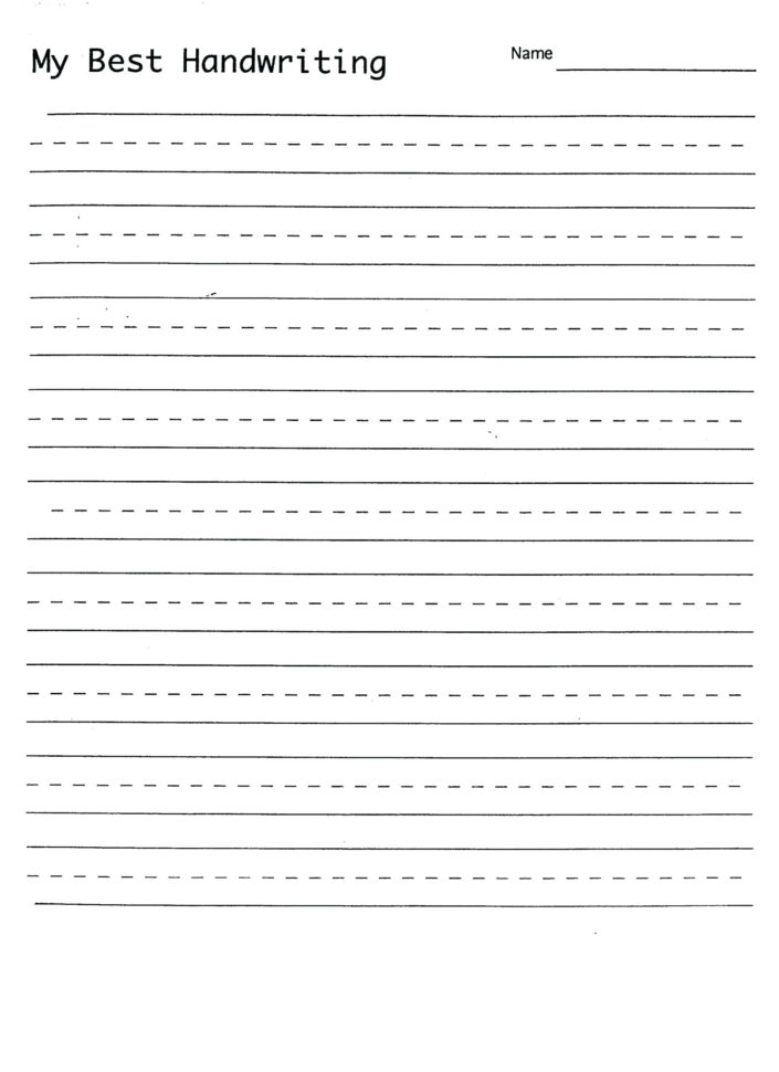 Handwriting Tracing Worksheets For 1St Grade With