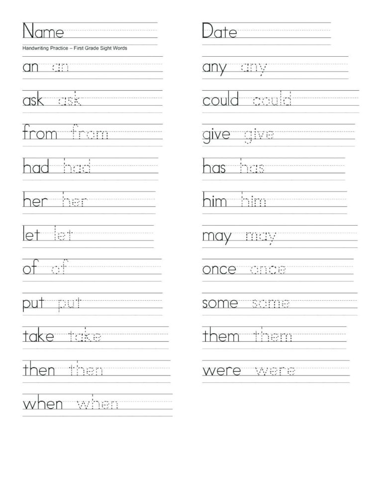 Handwriting Without Tears Paper Free Printable Floss Papers — db-excel.com