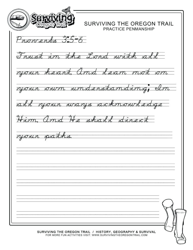 Handwriting Worksheet Alphabet Free Printable Printing