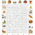 Happy Thanksgiving  Wordsearch Puzzle  English Esl Worksheets