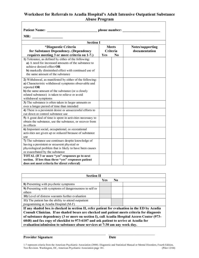 Health And Wellness Printable Worksheets — db-excel.com