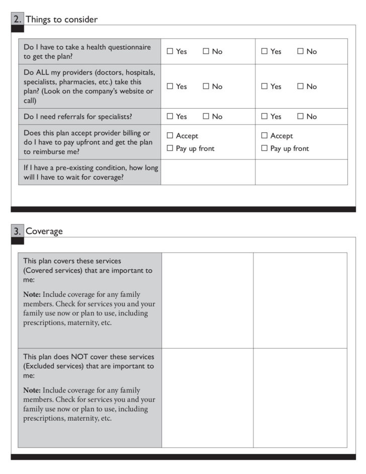 Medicare Drug Plan Comparison Worksheet