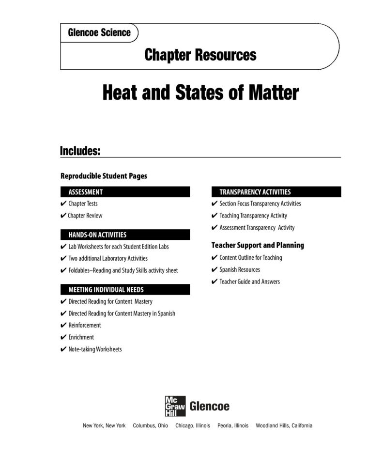 Heat And States Of Matter  Weebly Pages 1  50  Text