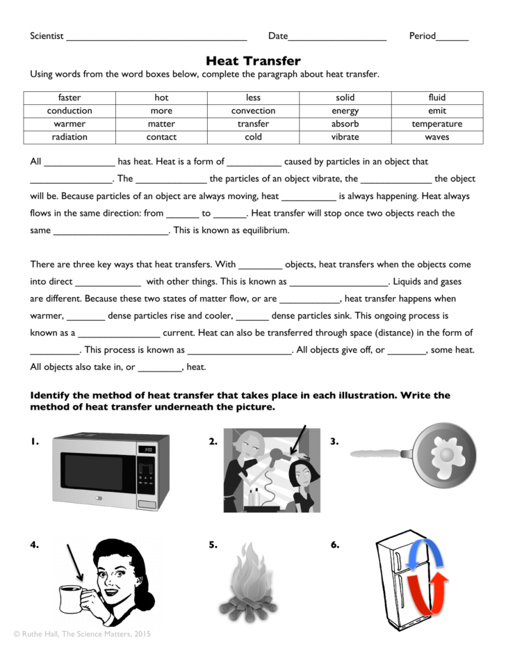 Methods Of Heat Transfer Worksheet Answers