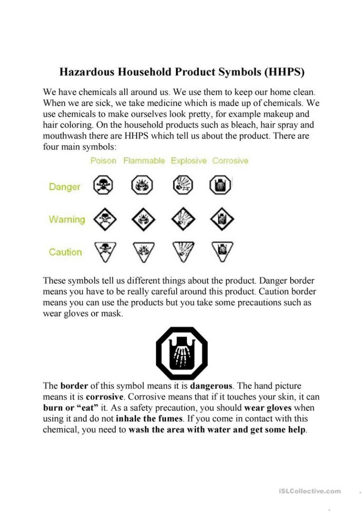 Poison Safety Worksheets