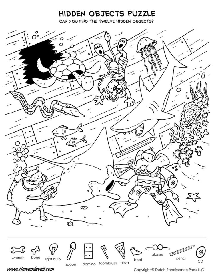 Hiddenobjectspuzzle  Tim's Printables