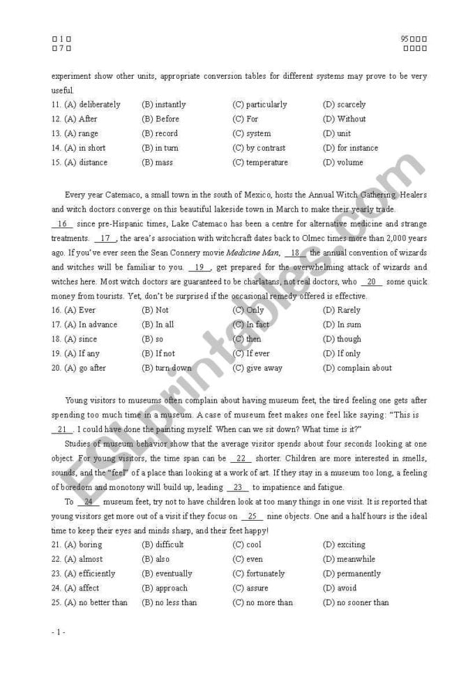 High School English Test  Esl Worksheetblizard