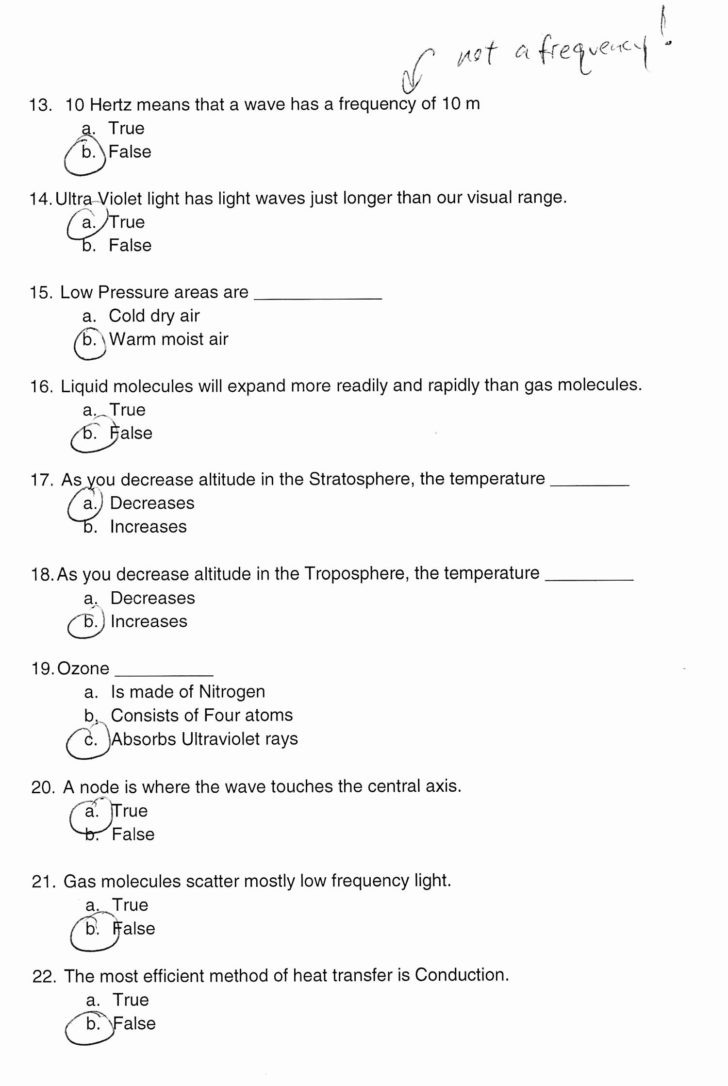 Earth Science Worksheets High School