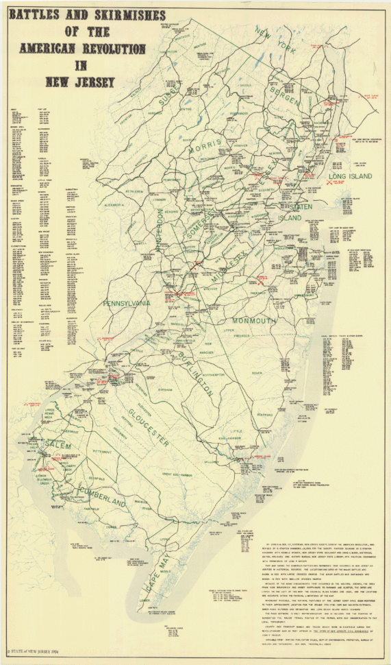 Historical New Jersey Revolutionary R Maps