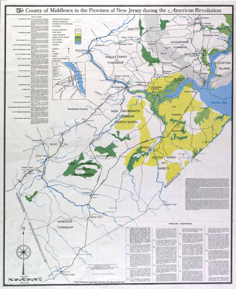 Historical New Jersey Revolutionary R Maps
