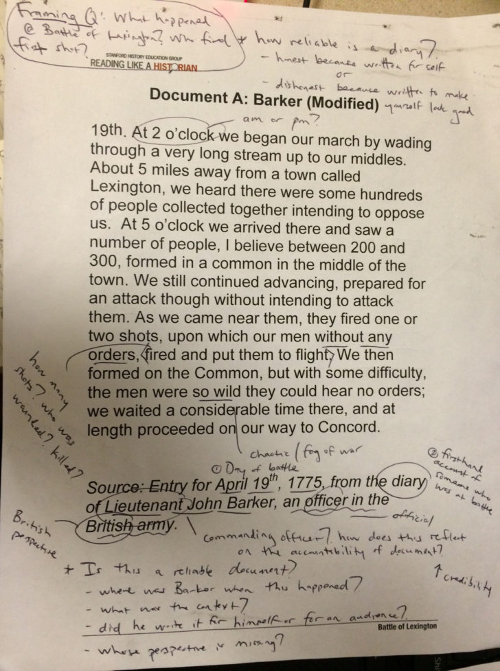 Stanford History Education Group Reading Like A Historian Worksheet Answers