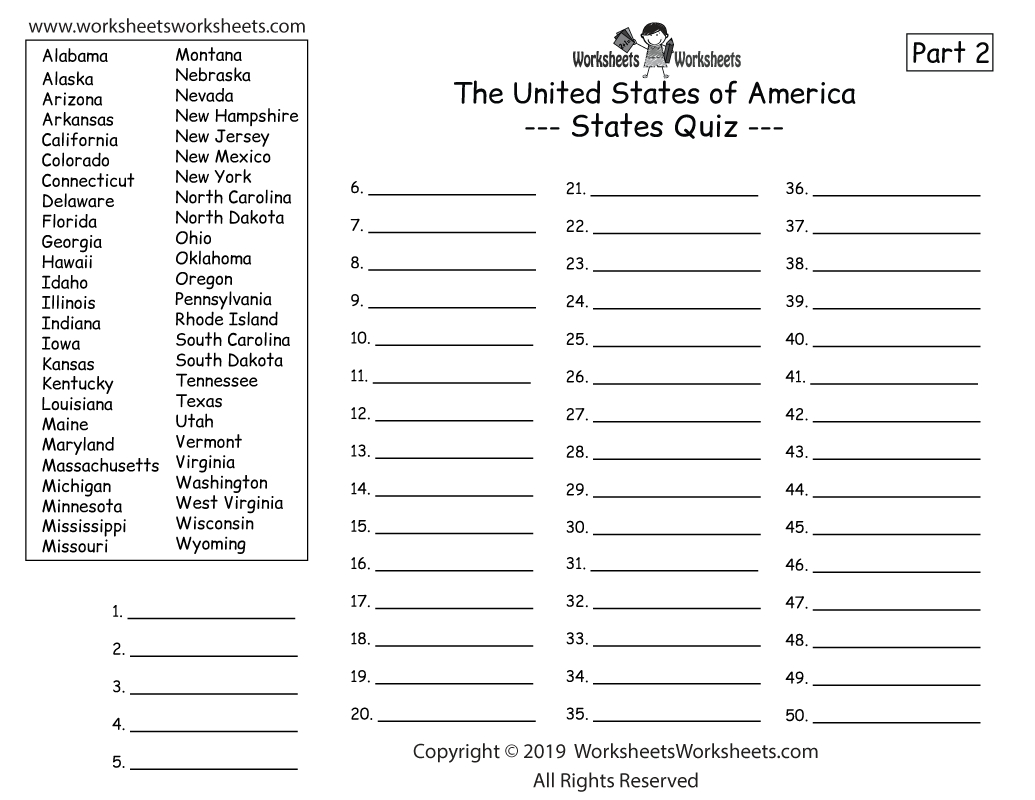 Homeschool Geography Worksheet  Free Printable Educational