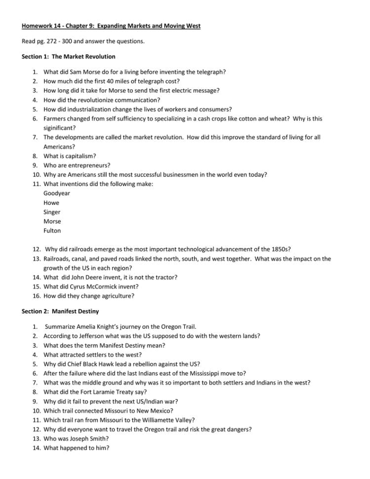 Homework 14  Chapter 9 Expanding Markets And Moving
