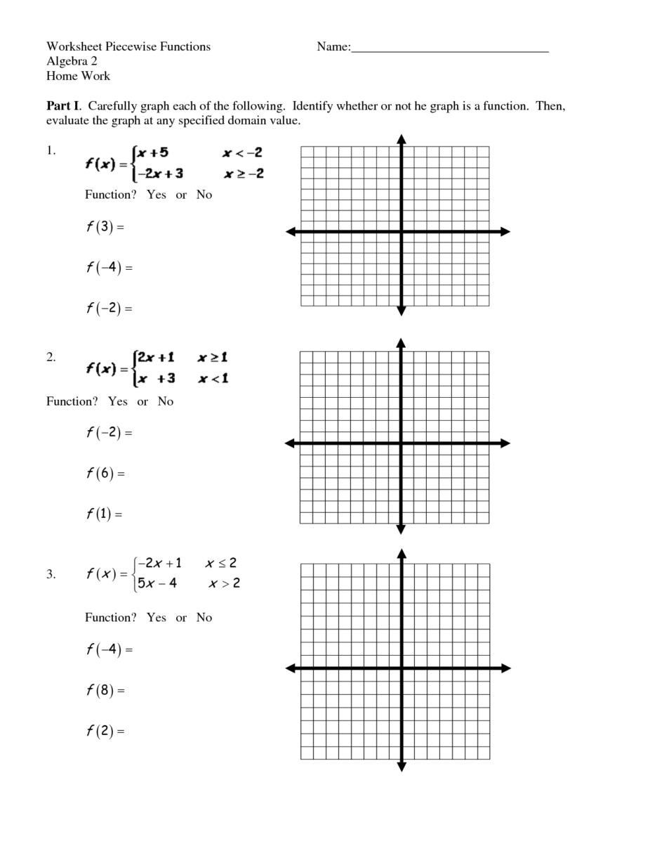 Homework help and piecewise function! Homework Piecewise Functions Throughout Piecewise Functions Worksheet With Answers