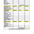 Household Budget Spreadsheet Excel Or Printable Bud