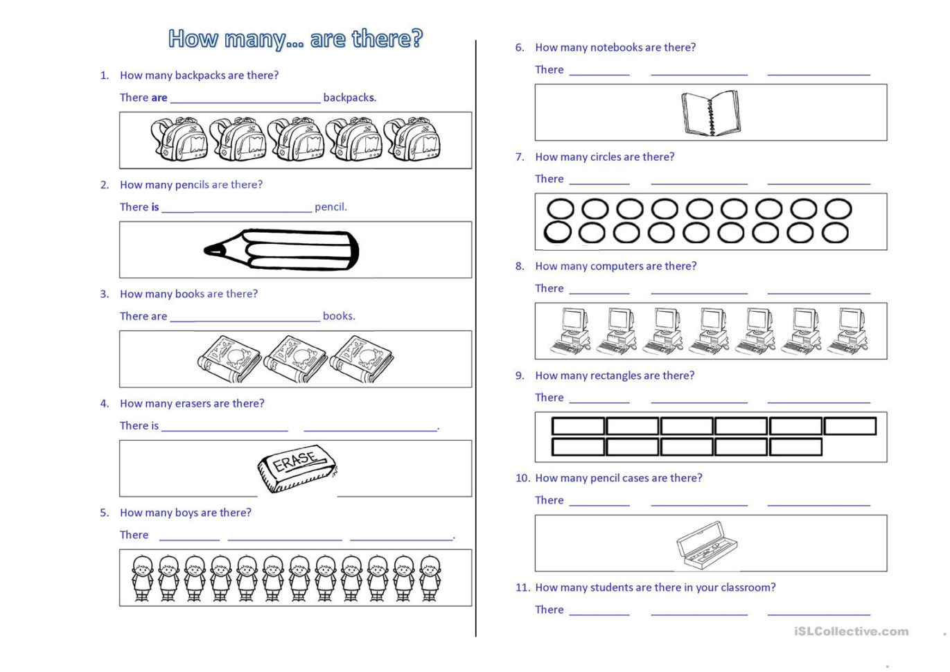 How Many Are There  English Esl Worksheets