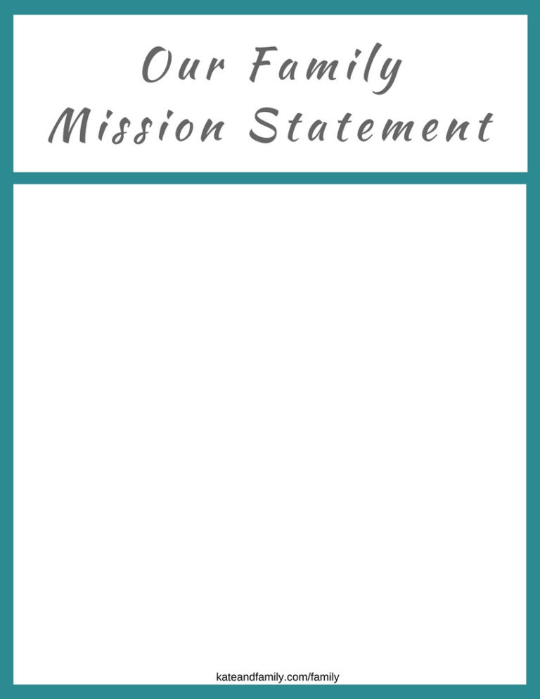 Family Mission Statement Worksheet — db-excel.com