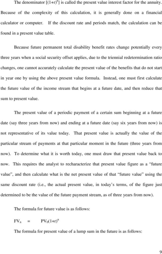 How To Calculate The Value Of A Permanent Total Disability