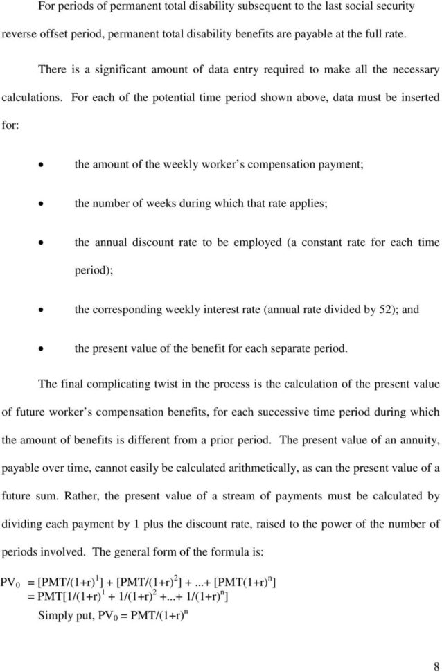 How To Calculate The Value Of A Permanent Total Disability