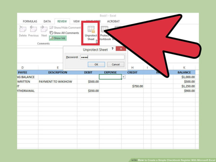 Checking Account Balance Worksheet