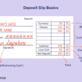 How To Fill Out A Deposit Slip