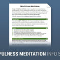 How To Practice Mindfulness Meditation Worksheet