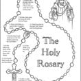 How To Pray The Rosary Coloring Page For Kids