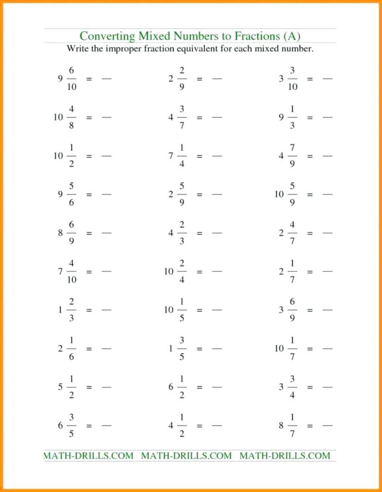 How To Turn Improper Fractions Into Mixed Numbers Math — db-excel.com