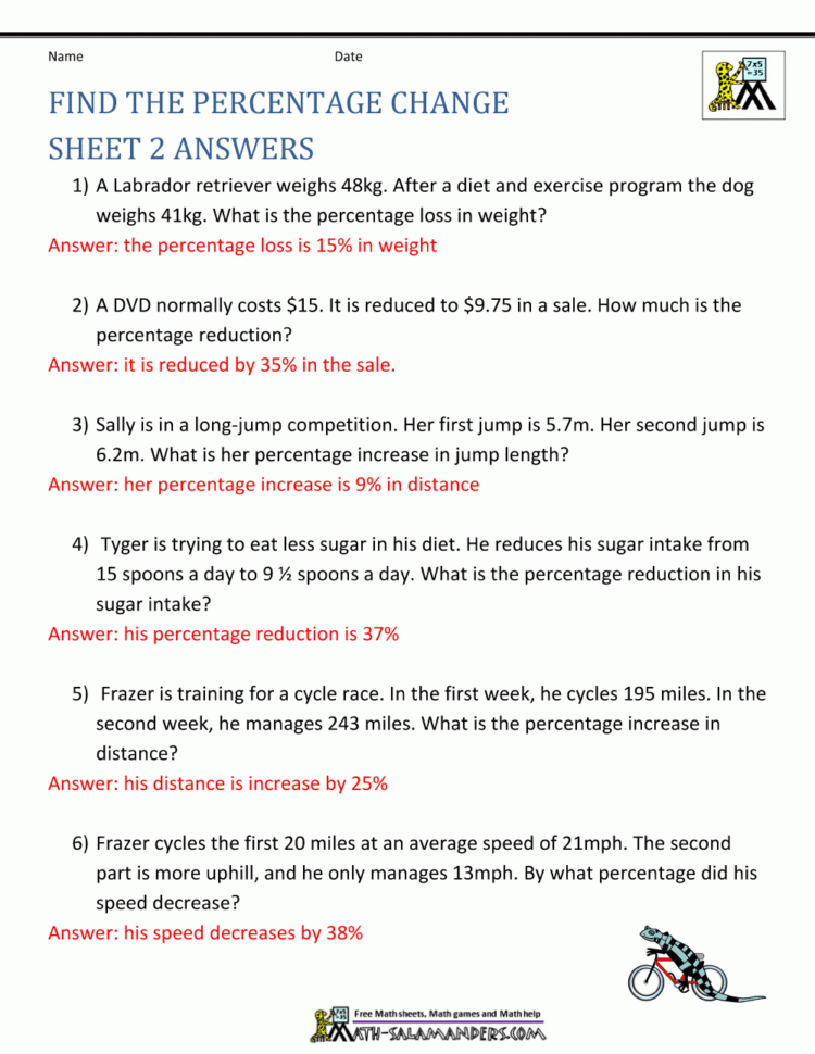 How To Work Out Percentage Increases