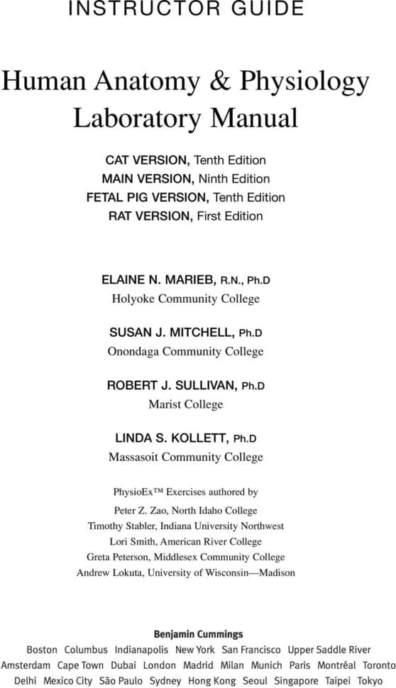 Human Anatomy  Physiology Laboratory Manual  Pdf