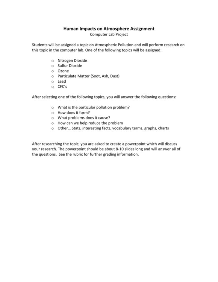 The Facts About Ozone Worksheet Answers