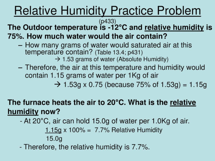 Relative Humidity Practice Problems Worksheet Answers Relative Humidity Practice Problems Worksheet Answers