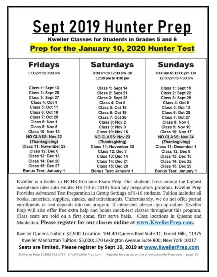 Hunter Prep  Queens  Manhattan  New York City Nyc