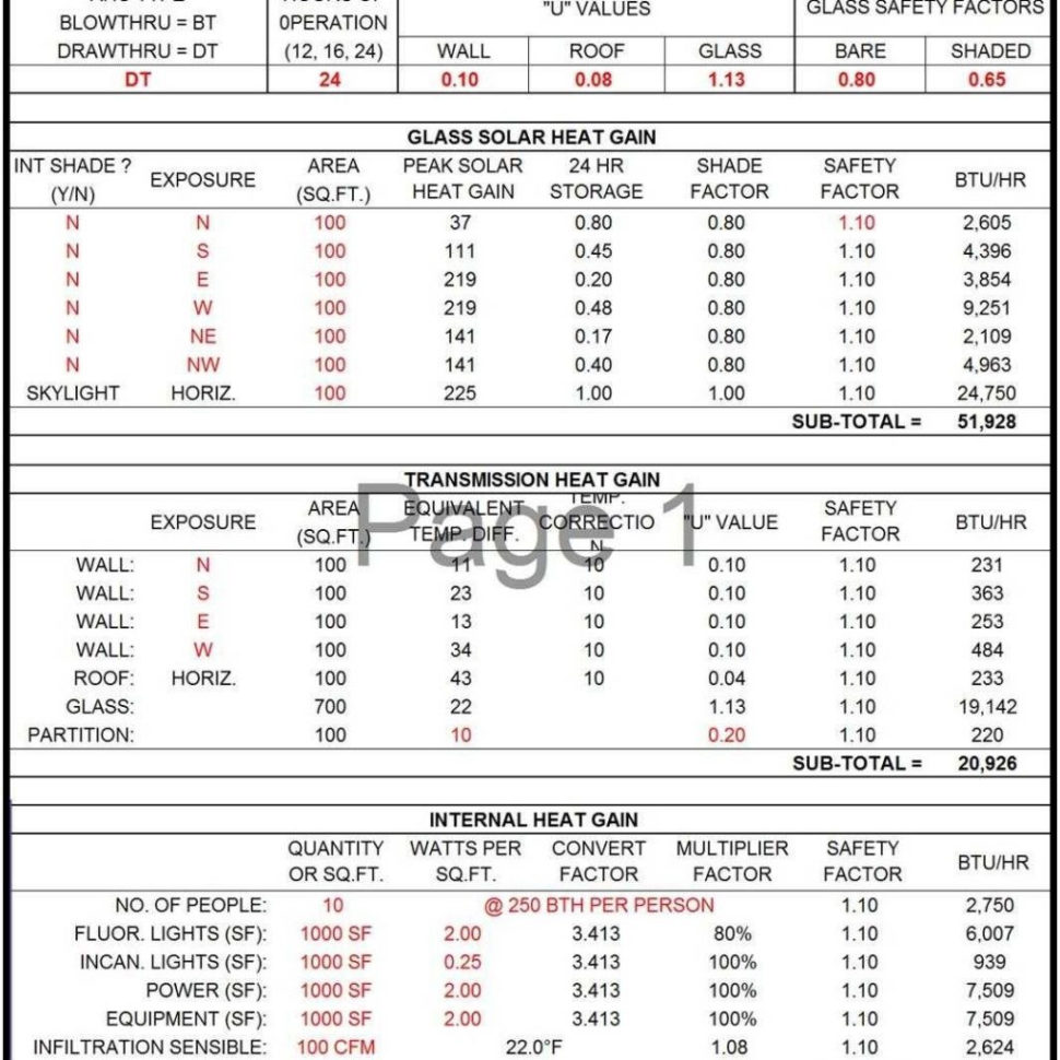 Hvac Load Calculation Spreadsheet How To Create An Excel