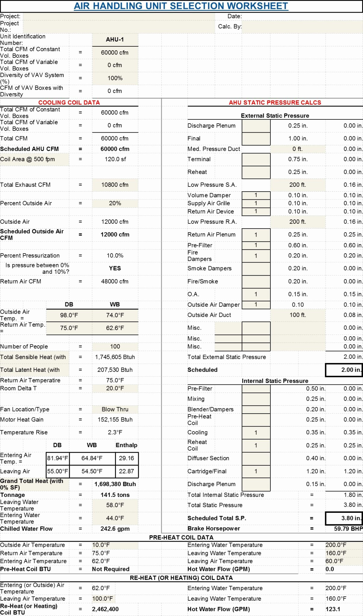 Hvac Load Calculation Spreadsheet Then Worksheet Residential